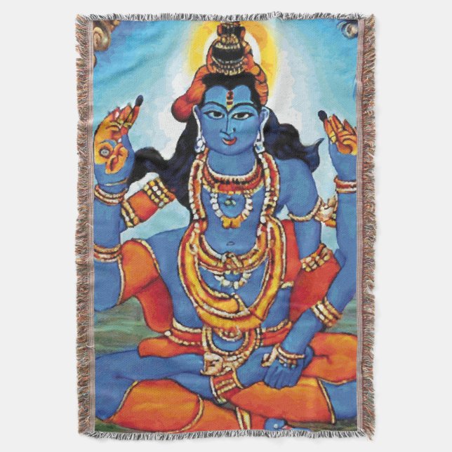 Lord Shiva - Blanket Filt (Framsidan Vertikal)