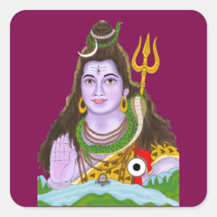 Lord Shiva-dekal Fyrkantigt Klistermärke
