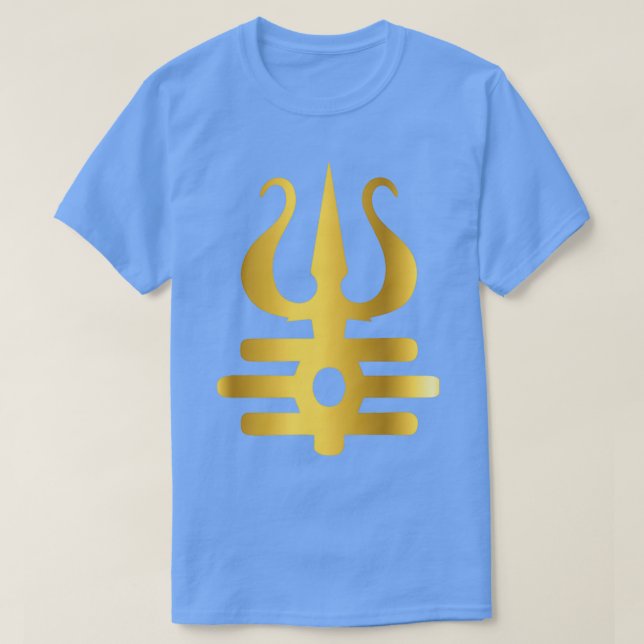 Lord shiva golden trishul designer-grafik t shirt (Design framsida)