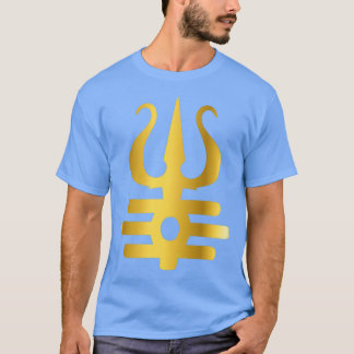 Lord shiva golden trishul designer-grafik t shirt