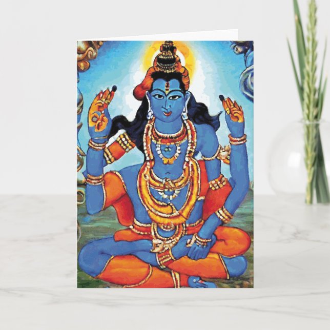 Lord Shiva - gratulationskort Tack Kort (Framsida)