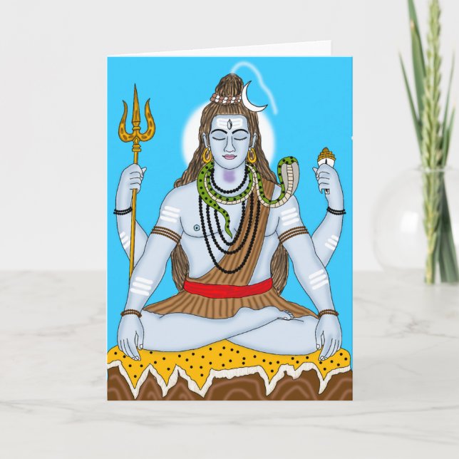 Lord Shiva Greeting Card Kort (Framsida)