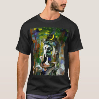 Lord Shiva Handmålade och T Shirt