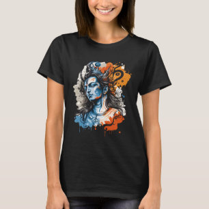 Lord Shiva Hindu God Bläck Effect Splatter T Shirt