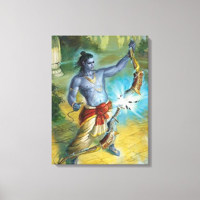 Lord Shiva Hindu God - Wrapped Canvas (Framsida)