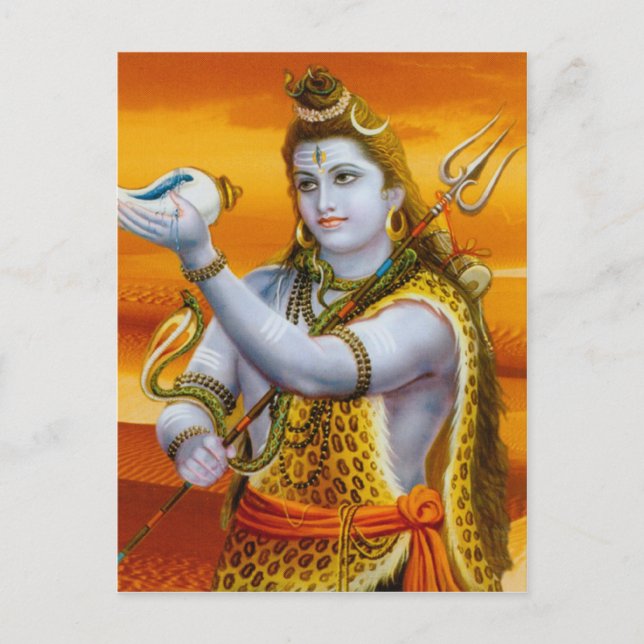 Lord Shiva (Hindu Gudom-serien) Vykort (Framsida)