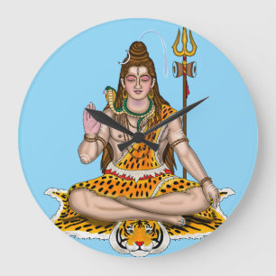 Lord Shiva hinduisk gudomlig anpassad väggklocka