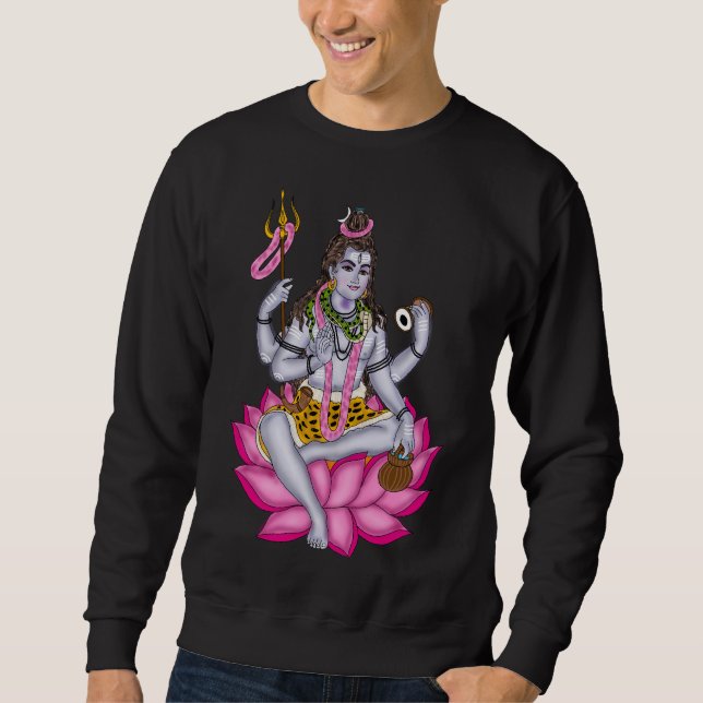 Lord Shiva Hoodie Collection Lång Ärmad Tröja (Framsida)