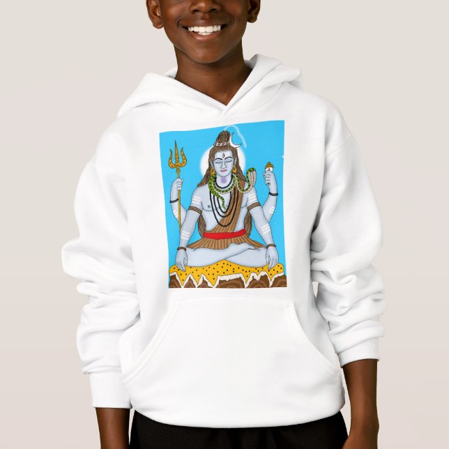 Lord Shiva Hoodie T Shirt (Framsida)