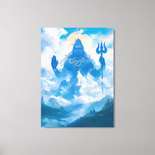 Lord Shiva i Kailasa Canvas Wall Art