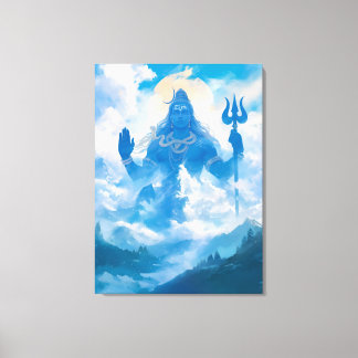 Lord Shiva i Kailasa Canvas Wall Art