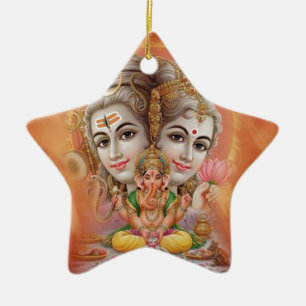 Lord Shiva Julgransprydnad Keramik