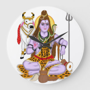 Lord Shiva-klocka Stor Klocka
