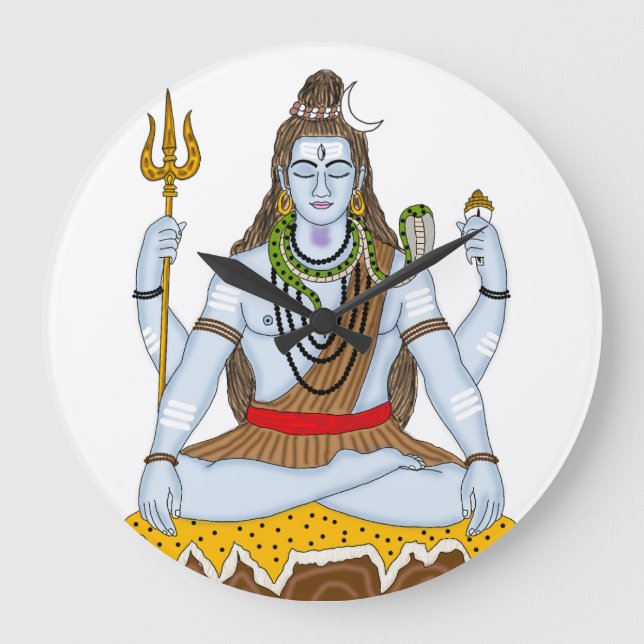 Lord Shiva-klocka Stor Klocka (Framsida)