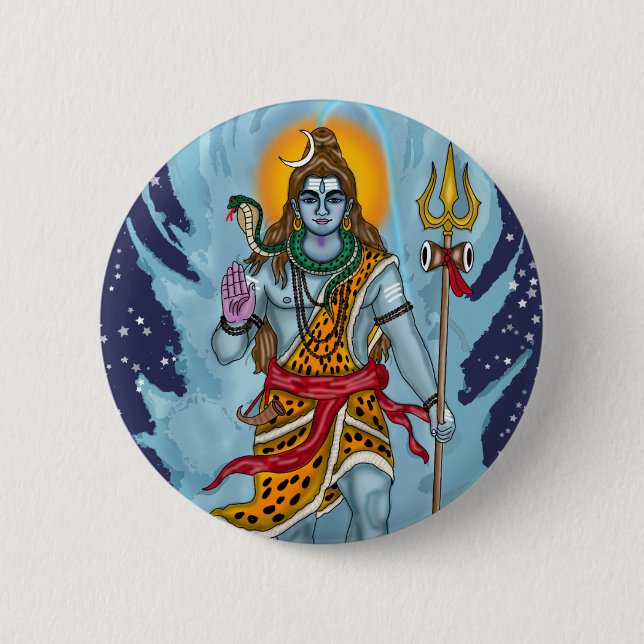Lord Shiva knappmärke Knapp (Framsida)
