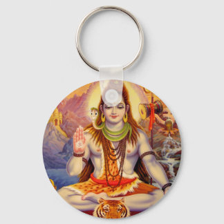Lord Shiva Meditating Keychain Nyckelring