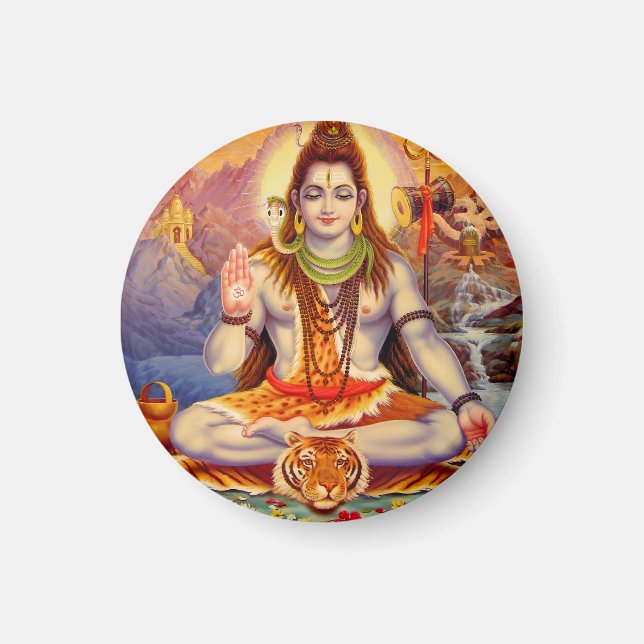 Lord Shiva Meditating Magnet (Framsidan)