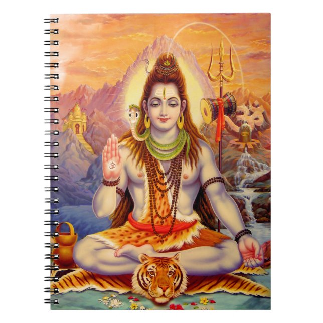 Lord Shiva Meditera Anteckningsbok (Framsidan)