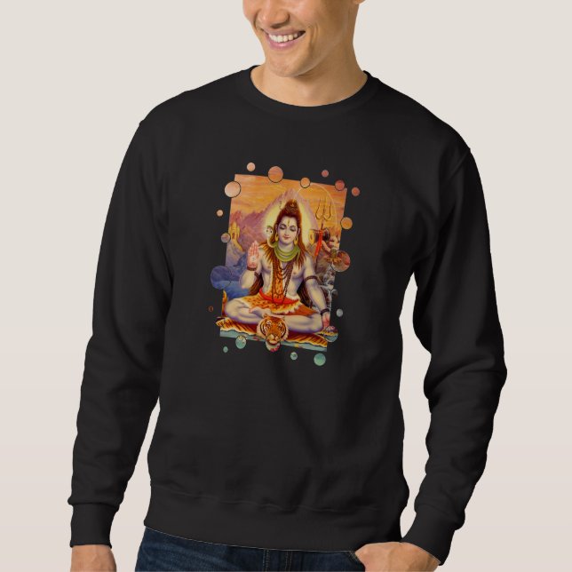 Lord Shiva Meditera Skjorta Sweatshirt (Framsida)