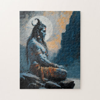 Lord Shiva mediterar, husuppvärmning, gåva, idé Pussel