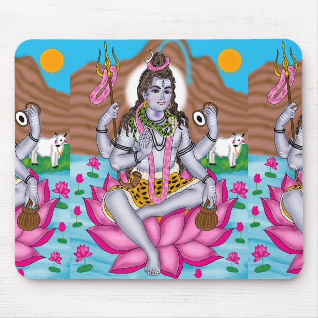 Lord Shiva Mouse Pad Musmatta (Framsidan)