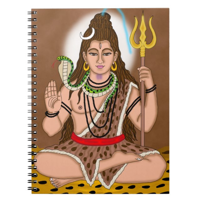 Lord Shiva Notebook Anteckningsbok (Framsidan)