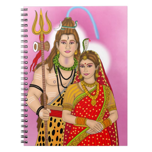 Lord Shiva Parvati Notebook Anteckningsbok (Framsidan)