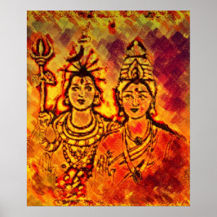 Lord Shiva Parvati Poster