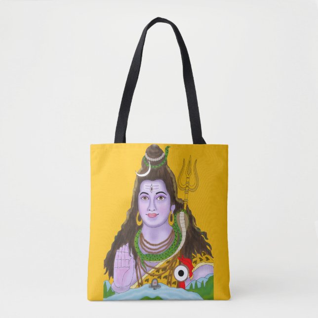 Lord Shiva Tote Bag Tygkasse (Framsida)