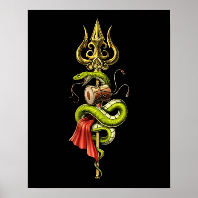 Lord Shiva Trident Poster (Framsidan)