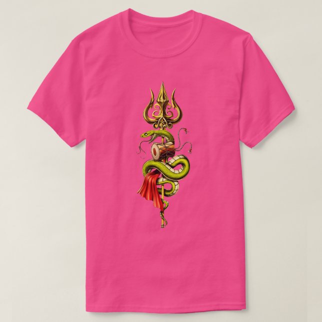 Lord Shiva Trident T Shirt (Design framsida)