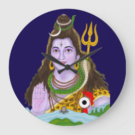 Lord Shiva Wall Clock Stor Klocka