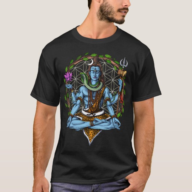 Lord Shiva Yoga T Shirt (Framsida)