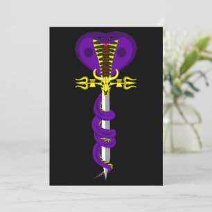 Lord Shivas Trishul Sword and Snake Inbjudningar