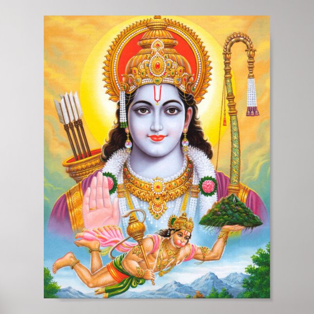 Lord Shree Ram Hindu Religion Poster (Framsidan)