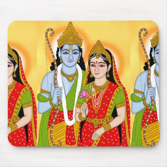 Lord SitaRam Mouse Pad – Spiritual Desk Accessory Musmatta (Framsidan)