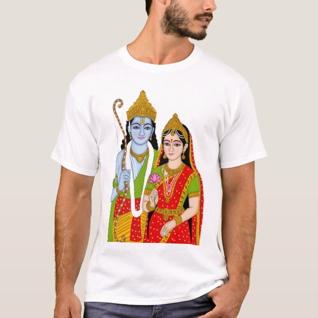 Lord Sitaram T-Shirt – Devotional Wear for Daily & (Framsida)