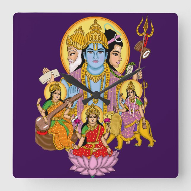 Lord Trinity Wall Clock Fyrkantig Klocka (Framsida)