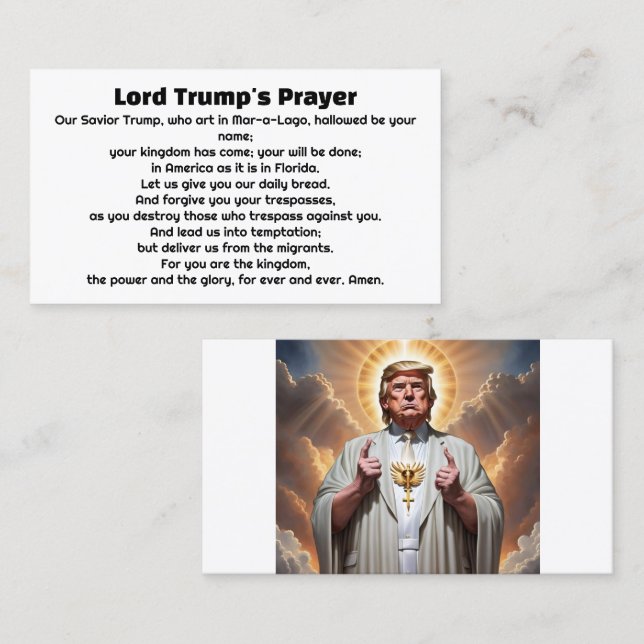 Lord Trump's Prayer för MAGA Visitkort (Fram/baksida)