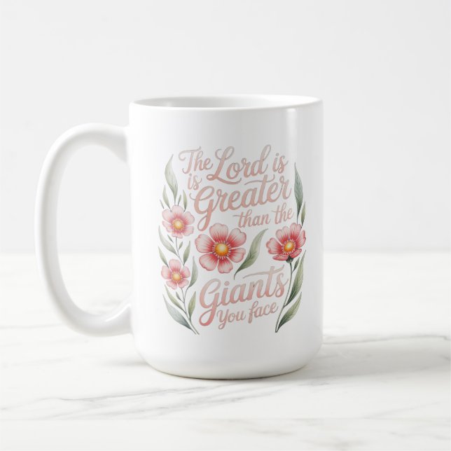 Lord Underbarare än Giants You Ansikte Blommigt Ch Kaffemugg (Vänster)