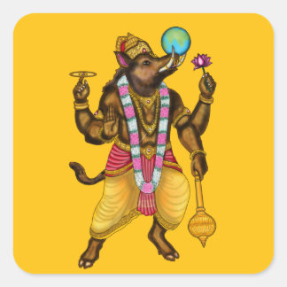 Lord Varaha Sticker Fyrkantigt Klistermärke