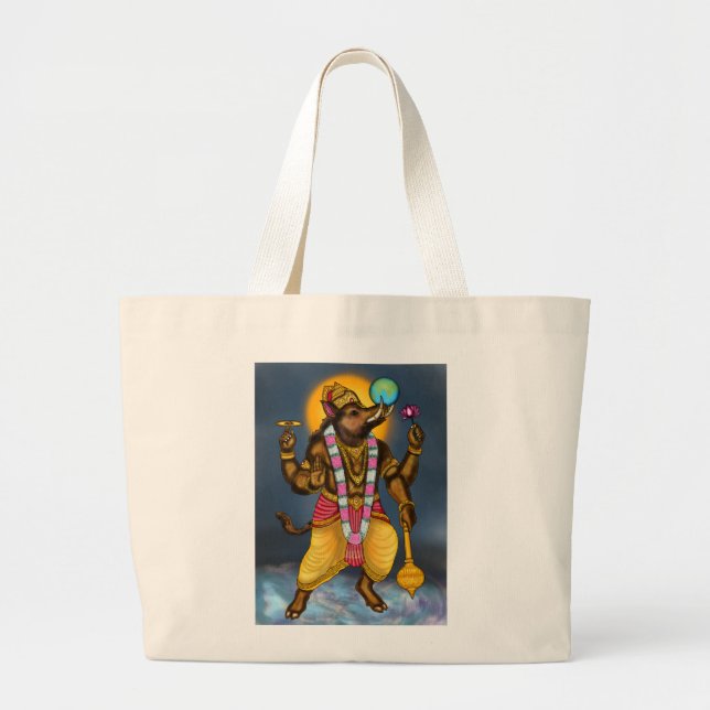 Lord Varaha Tote Bag Jumbo Tygkasse (Framsidan)