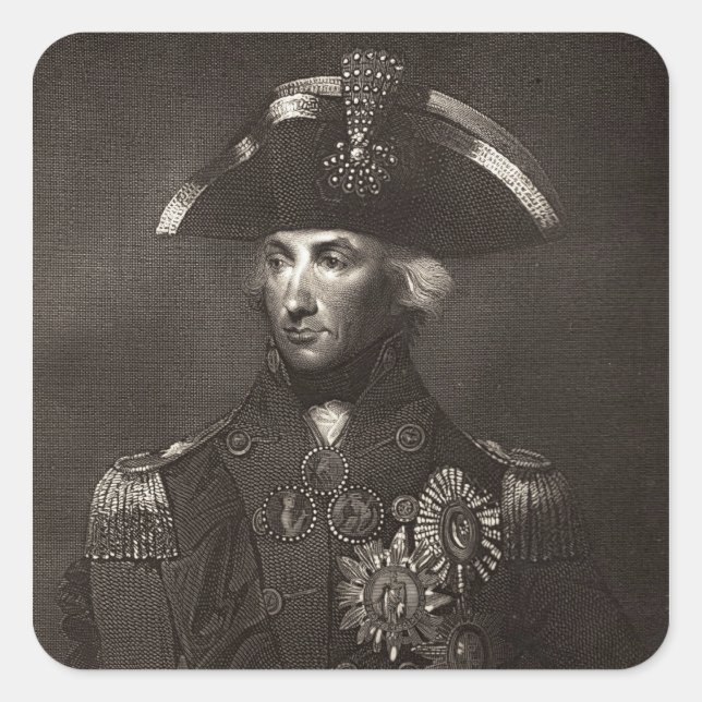 Lord Viscount Nelson Fyrkantigt Klistermärke (Framsida)