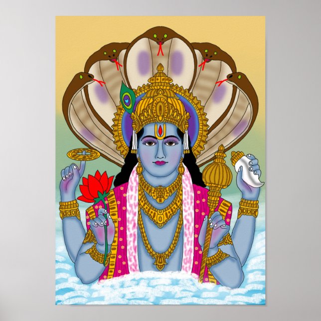 Lord Vishnu Affisch (Framsidan)