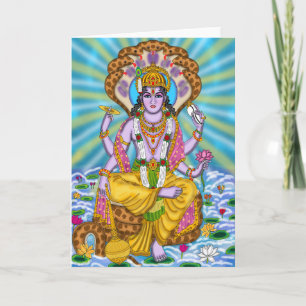 Lord Vishnu Greeting Card Kort