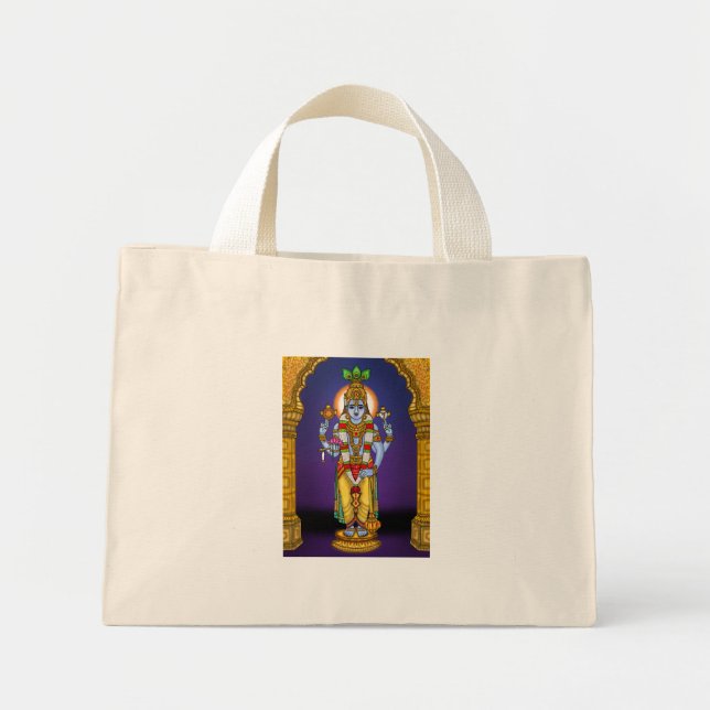 Lord Vishnu-handväskan Mini Tygkasse (Framsidan)