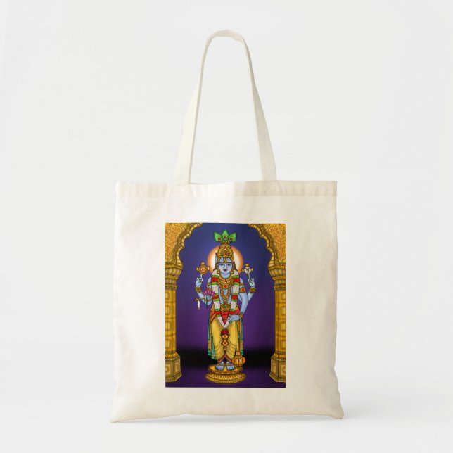 Lord Vishnu-handväskan Tygkasse (Framsidan)