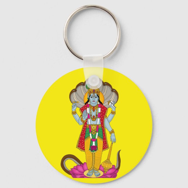 Lord Vishnu Keychain Nyckelring (Framsida)