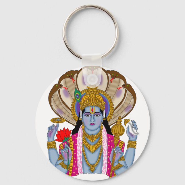 Lord Vishnu Keychain Nyckelring (Framsida)