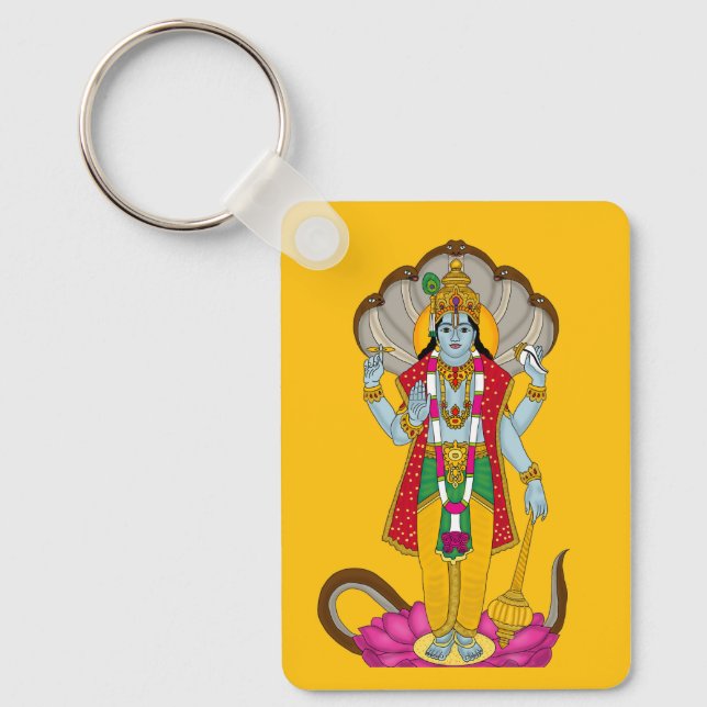 Lord Vishnu Keychain Nyckelring (Framsida)